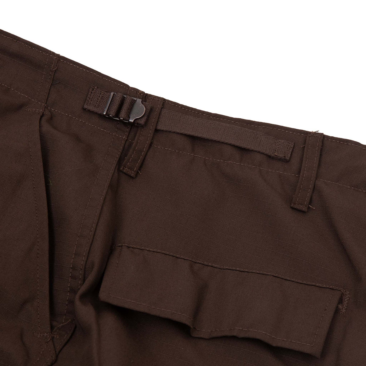 PROPPER BDU Cargo Pants in Brown — Side Waist Adjusters Detail