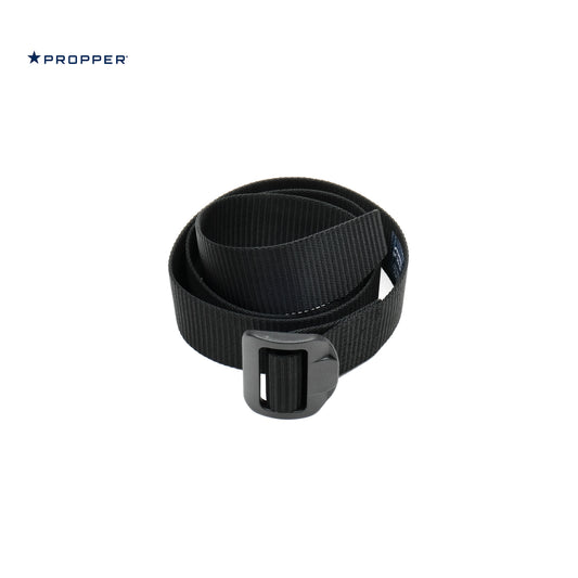PROPPER Tactical Duty Belt in BLACK — Nylon Webbing Belt with Non-Metal Buckle