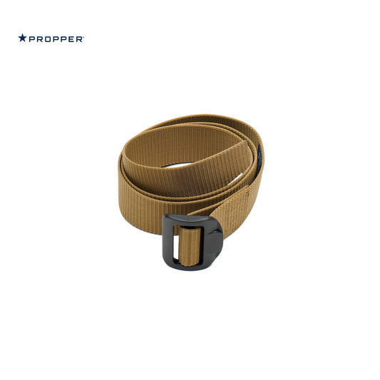 PROPPER Tactical Duty Belt in COYOTE — Nylon Webbing Belt with Non-Metal Buckle