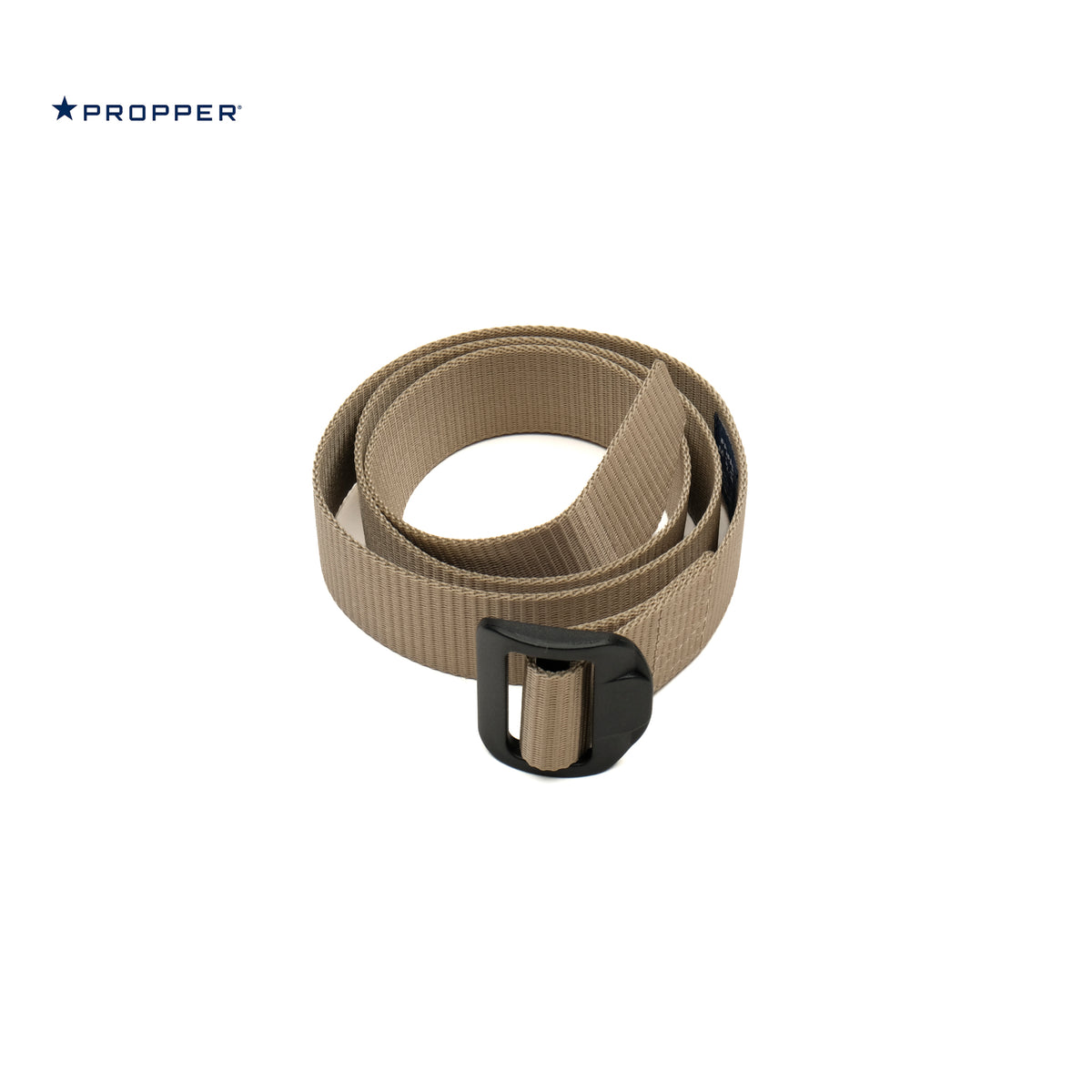 PROPPER Tactical Duty Belt in KHAKI — Nylon Webbing Belt with Non-Metal Buckle
