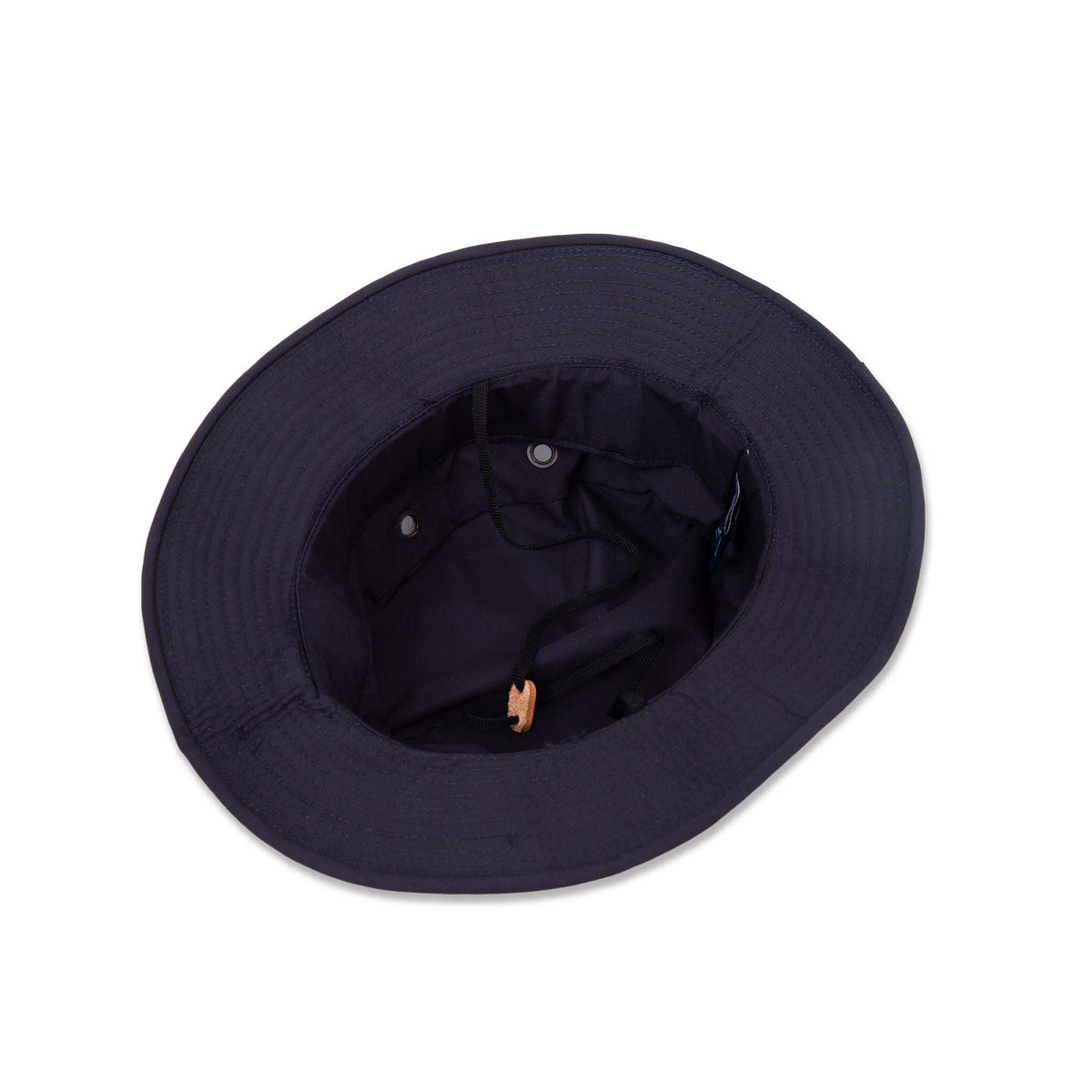 PROPPER Boonie Hat in NAVY — Interior View with Adjustable Chin Cord