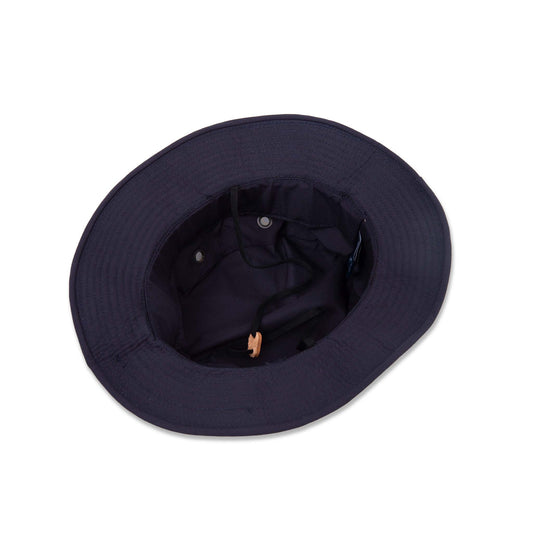 PROPPER Boonie Hat in NAVY — Interior View with Adjustable Chin Cord