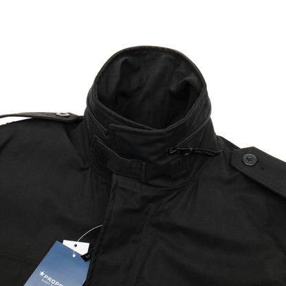 PROPPER M65 Field Jacket in BLACK — Collar and Concealed Hood Detail