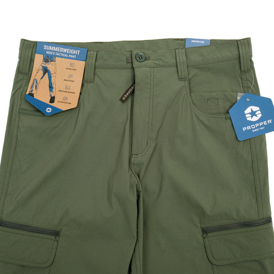 PROPPER Summerweight Tactical Pants in OLIVE — Cargo Pocket Detail