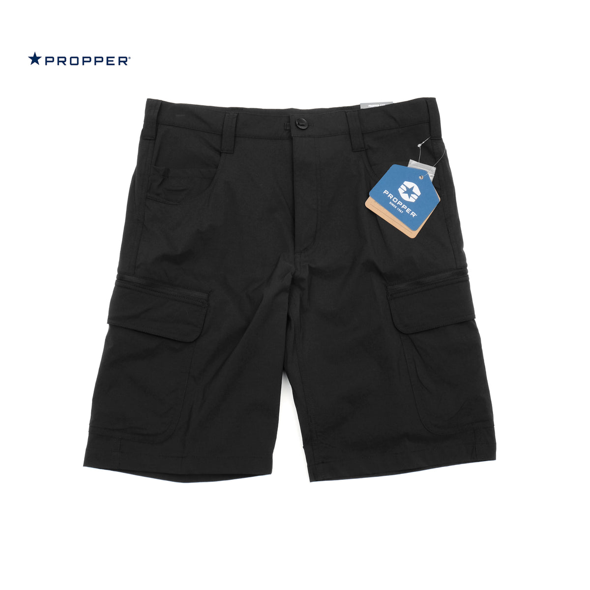 PROPPER Summerweight Tactical Shorts in BLACK — Lightweight Stretch Ripstop