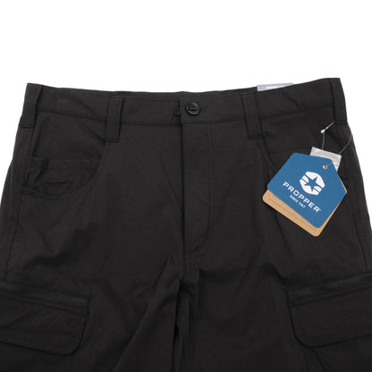 PROPPER Summerweight Tactical Shorts in BLACK — Cargo Pocket Detail