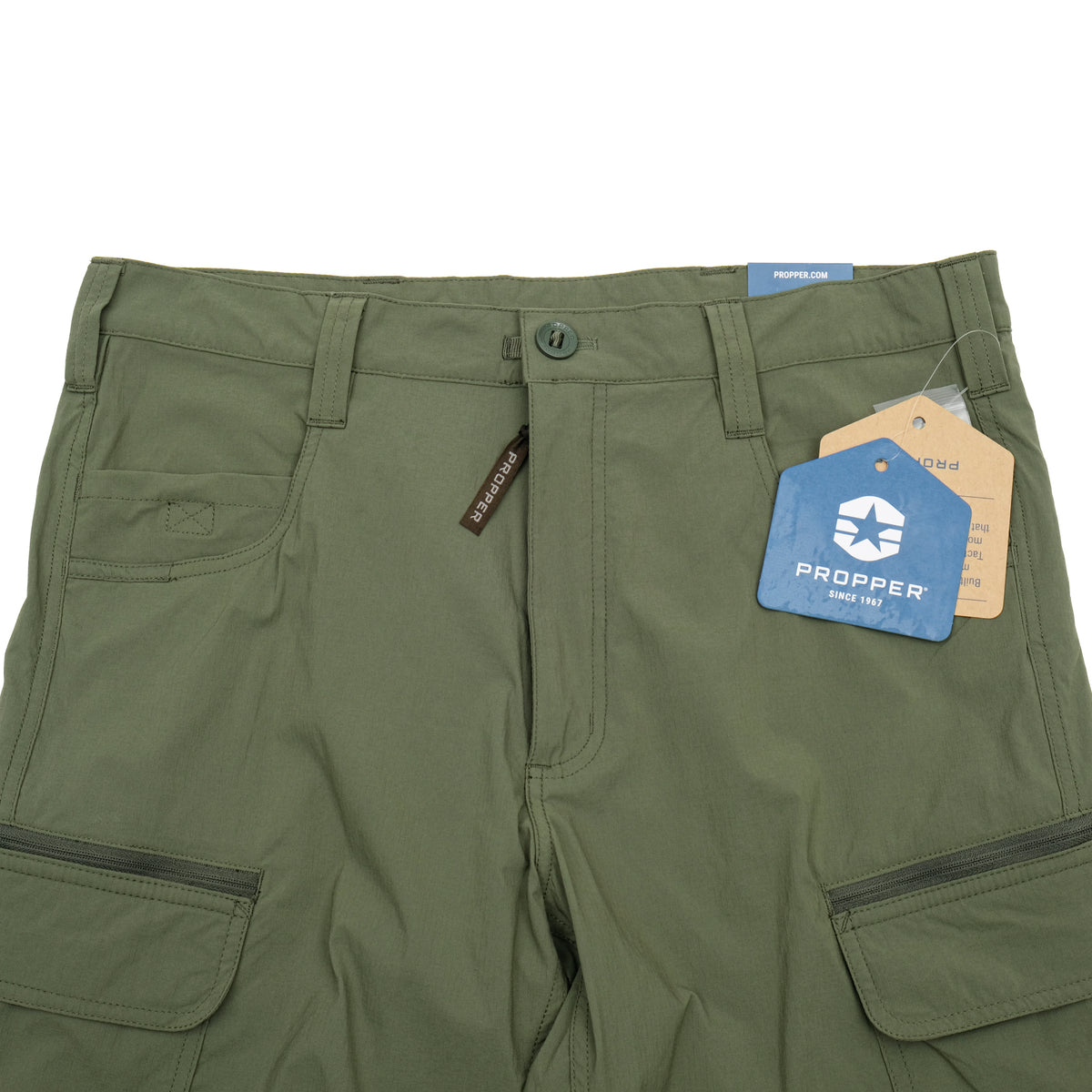 PROPPER Summerweight Tactical Shorts in BLACK — Cargo Pocket Detail